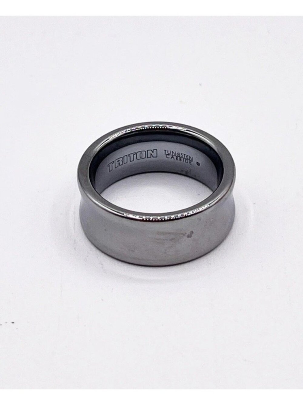 Tungsten Triton Carbide Concave Men’s Wedding Band Ring Size 7.5
